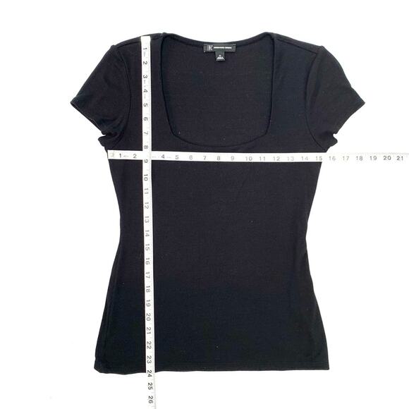 Ribbed Square Neck Short Sleeve Top - Picture 3 of 8